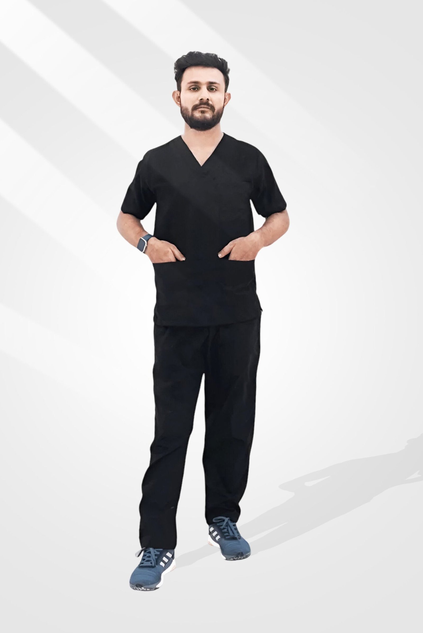 Black Scrub Suit for Men by Mk Scrub