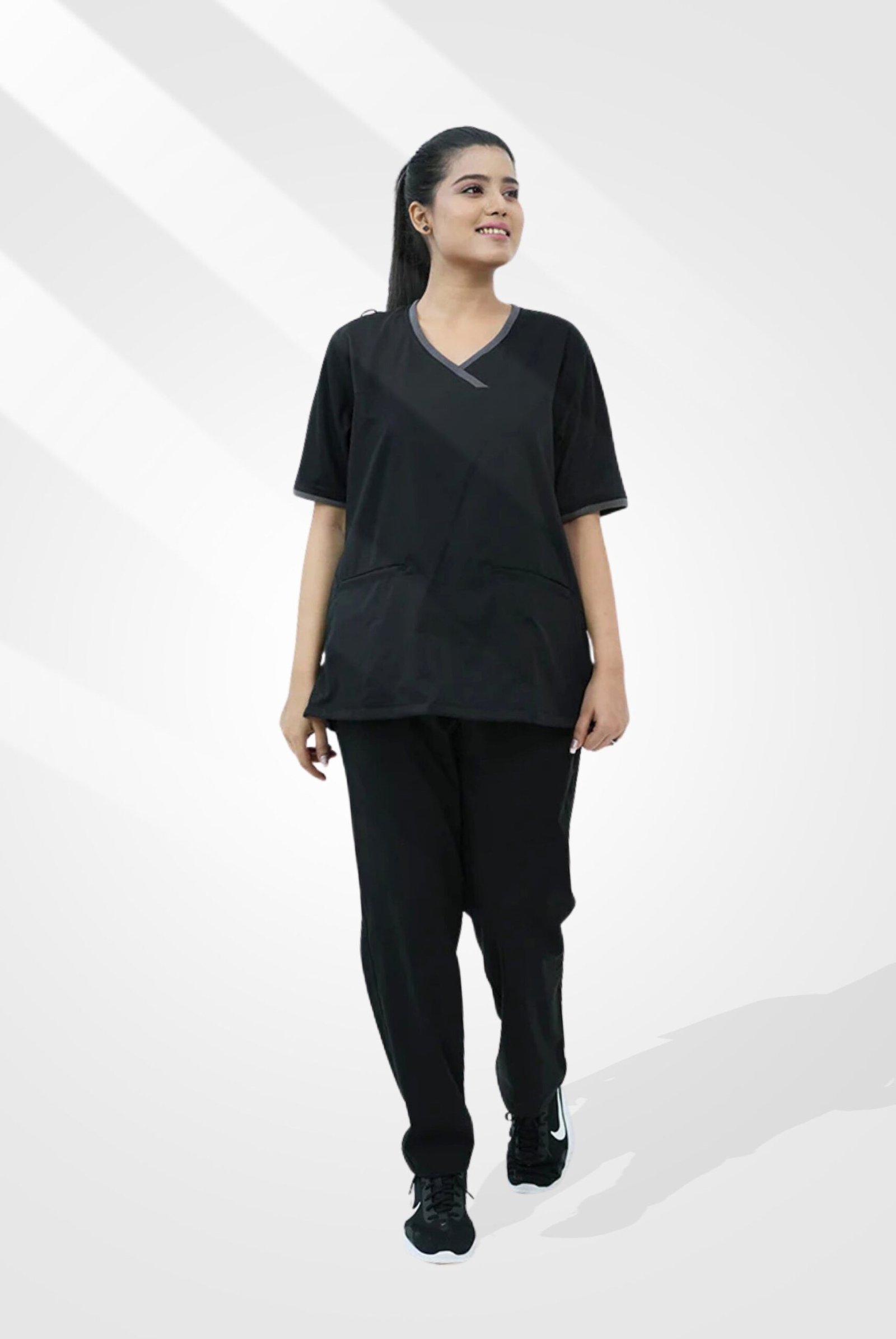 Elite Notch Black Scrub Suit by Mk Scrub Top tax Apparels - Image 3